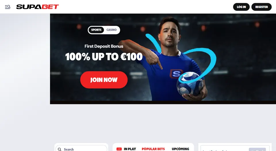 Homepage di Supabet, casinò non AAMS con free spin